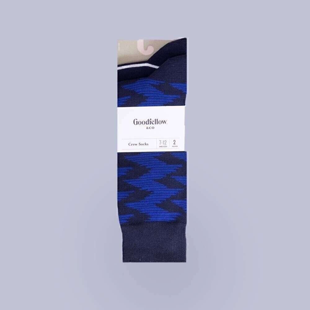 Goodfellow & Co Men's Crew Socks 1 Package with 2 pair Shoe Size 7 - 12